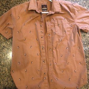 PrAna Broderick Brown Carabiner Shirt